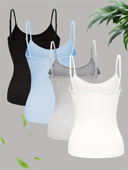 Effen 4-pack Cami Tops - Scarlett