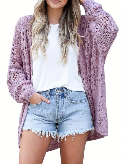 Gehaakt lang vest in boho stijl