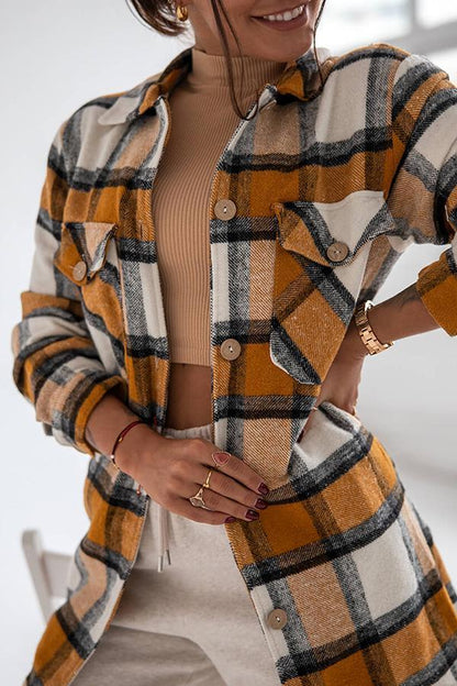 Sophie | Trendy Geruite Overhemdblouse