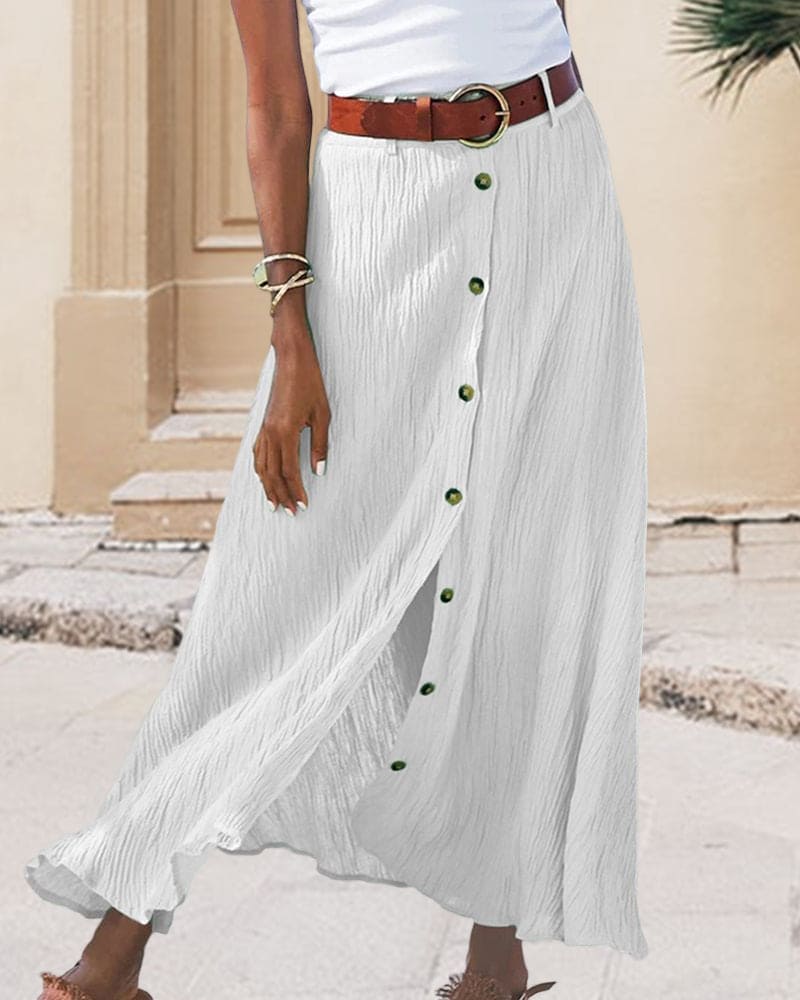 Lotte Lange rok in effen kleur