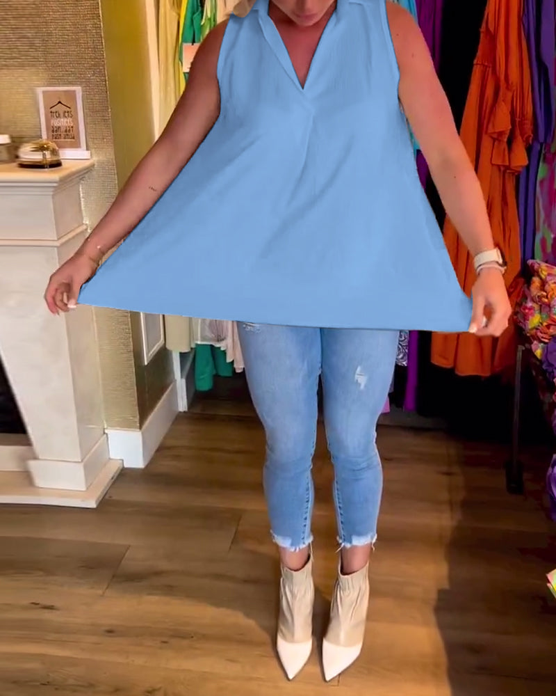 Ilse | luchtige mouwloze tuniek