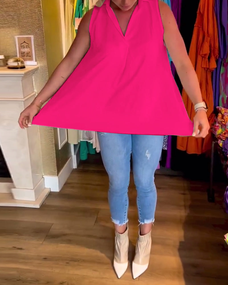 Ilse | luchtige mouwloze tuniek