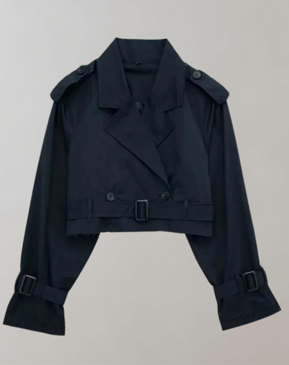 ModeParisienne® Haley - Cropped Windbreaker Jas met Verstelbare Riem