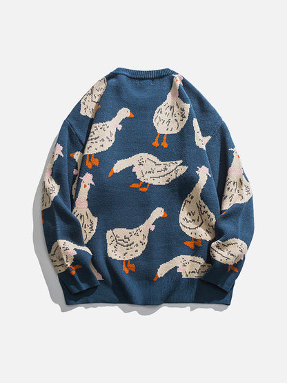 Crystal- Elegante Eendenprint Trui