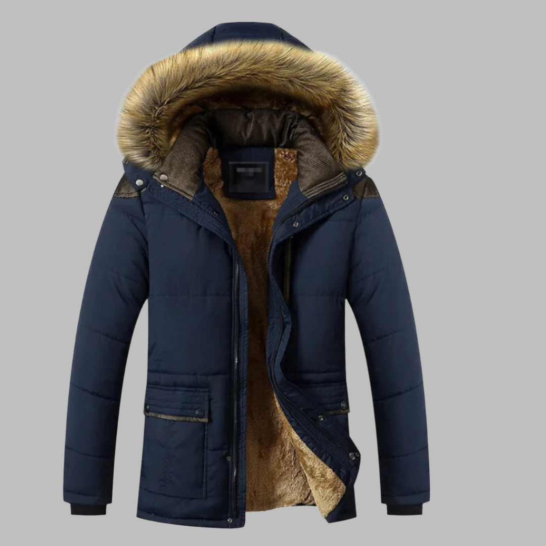 AlpineVoyage Parka | Lange Waterdichte Winterjas Heren met Bontkraag en Fleece Voering