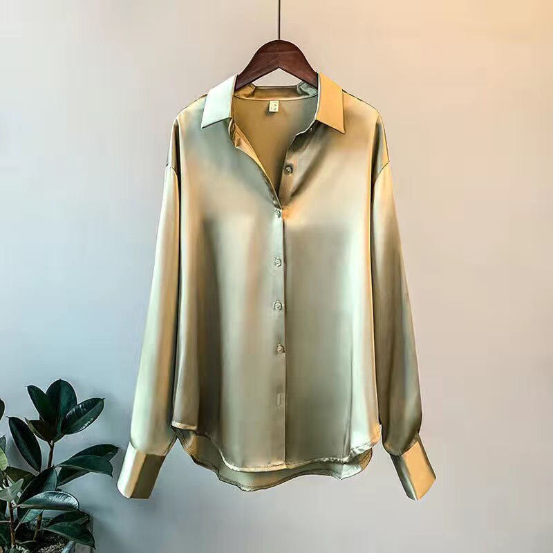 Ziza Satijnen Blouse | Comfortabel elegant overhemd voor vrouwen