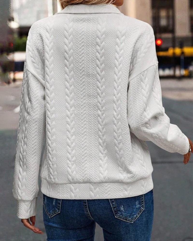 Effen trui met ritssluiting - Anaita