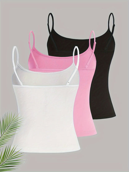 Effen 3-pack Cami Tops - Daisy