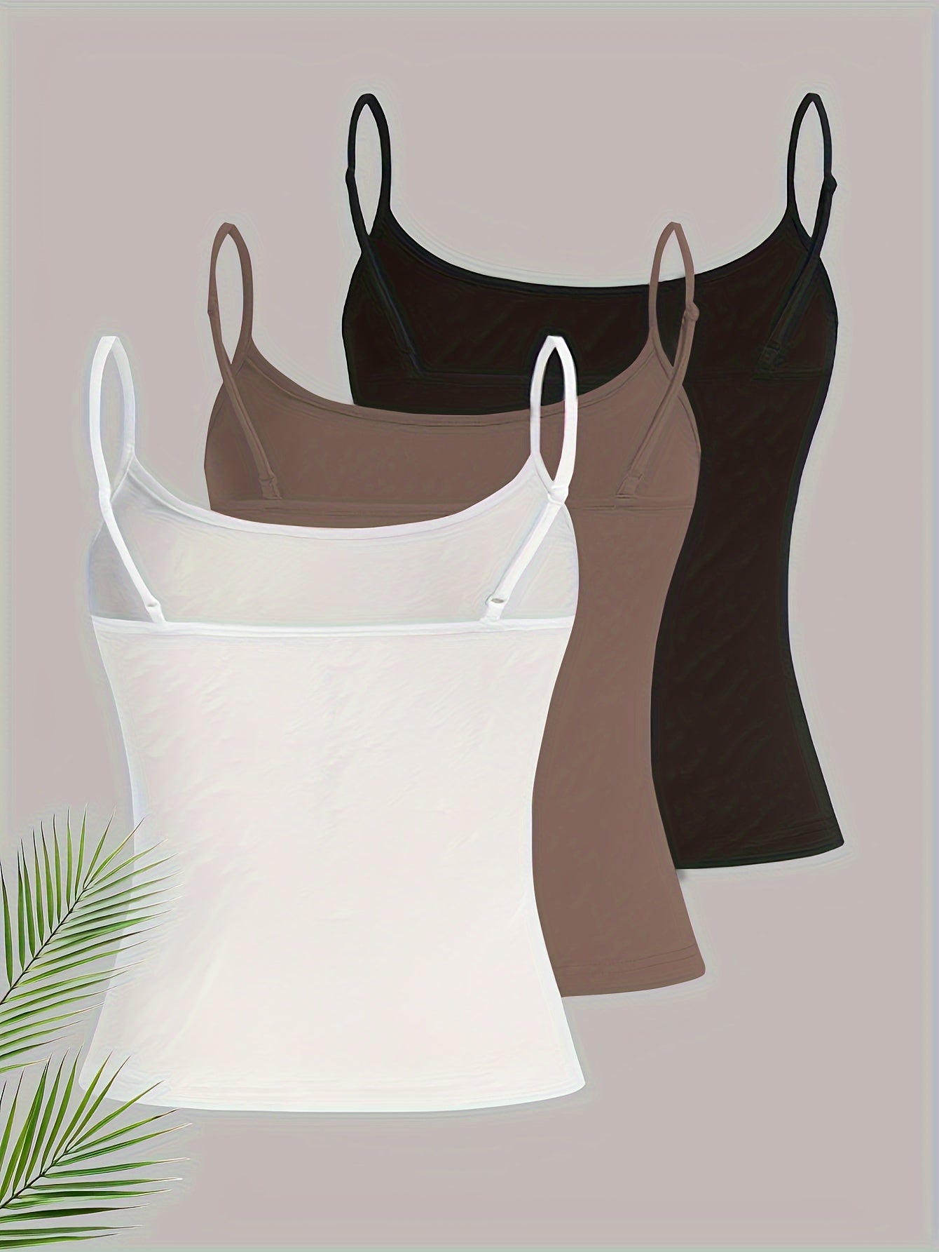 Effen 3-pack Cami Tops - Daisy