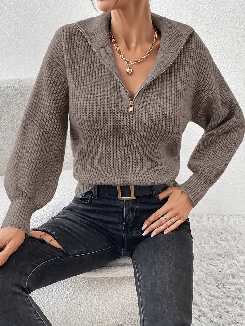 Fabienne - Casual trui met rits dames