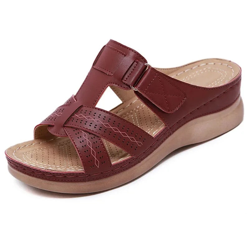 Chrisa - Vrouwen Antislip Leer Orthopedisch Sandalen