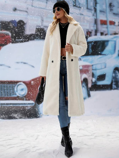 Double-breasted teddy jas