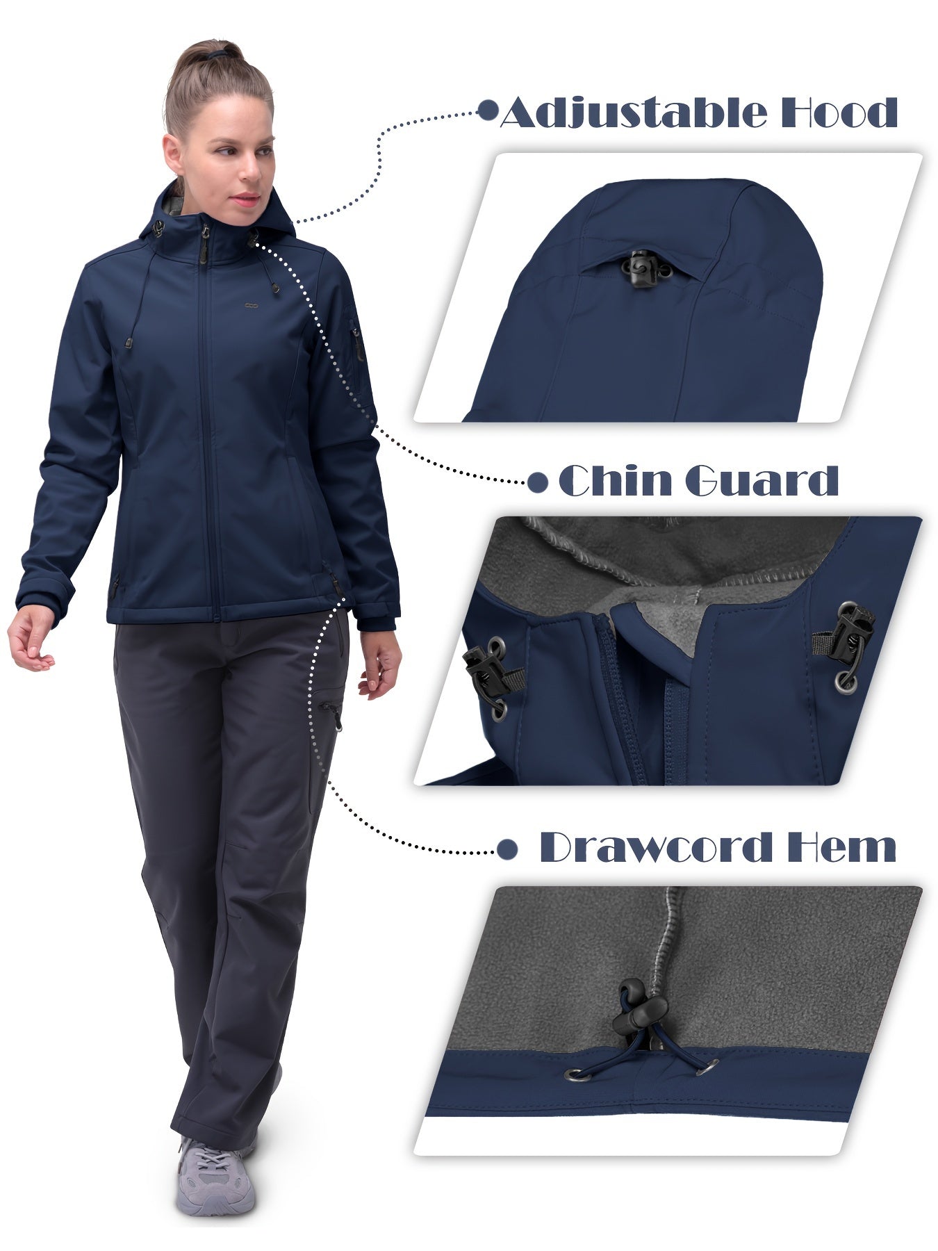 Soledad - Water- en winddichte Softshell jas voor Dames