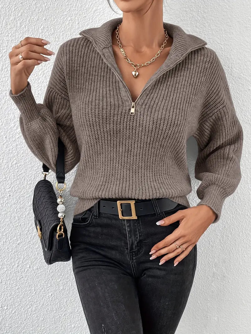 Fabienne - Casual trui met rits dames