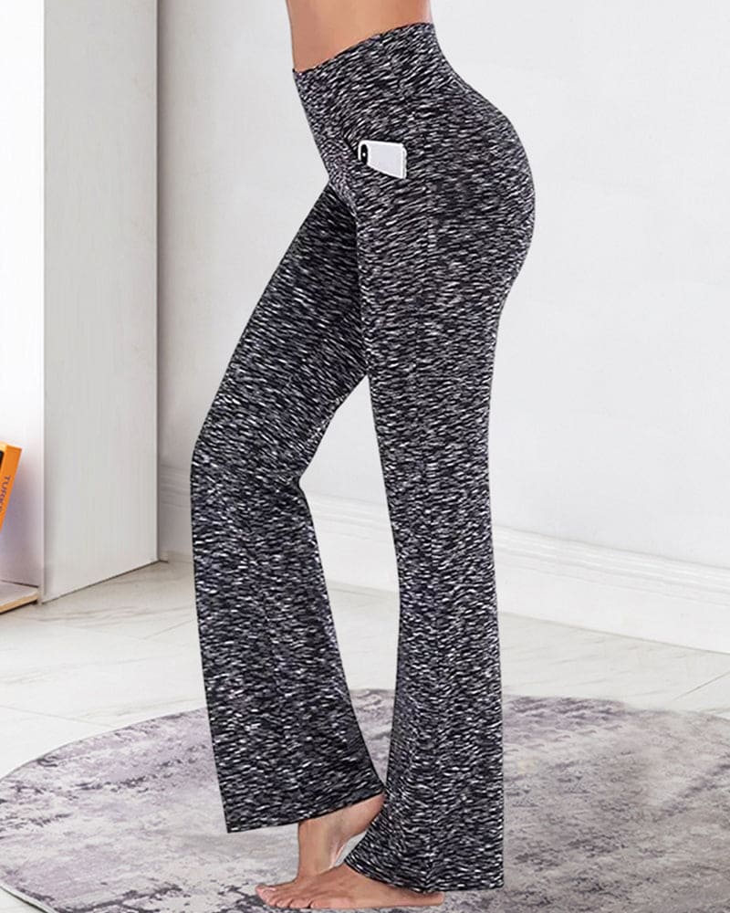 Clara - Yogabroek met uitlopende taille en een hoge taille
