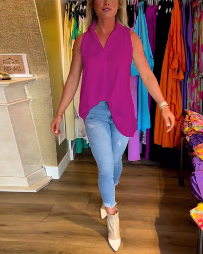 Ilse | luchtige mouwloze tuniek