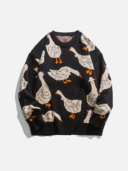 Crystal- Elegante Eendenprint Trui