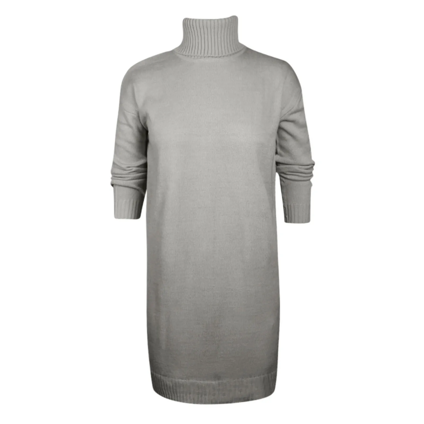 Knoopjur - Coltrui Gebreide Sweaterjurk met Lange Mouwen, Gebreide Dames Jurks