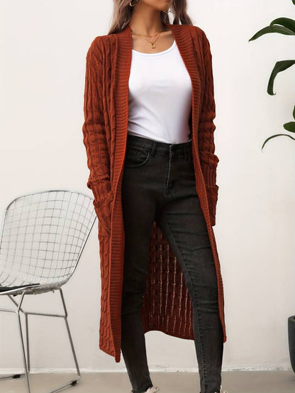 Bruine lange cardigan
