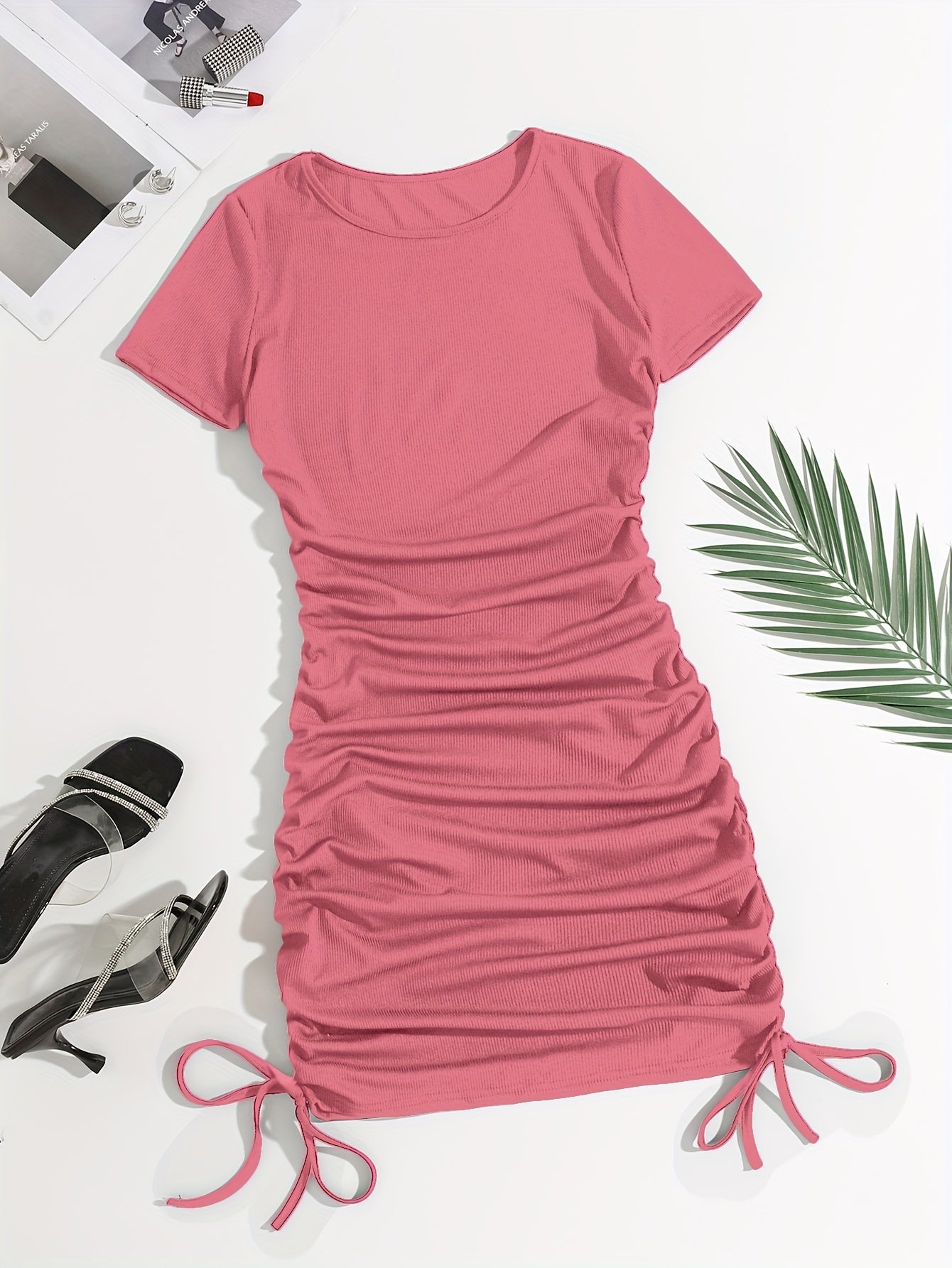 Bodycon jurk met koord en ruches - Chloe