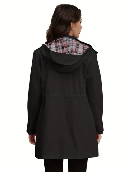 Hasel - Modieuze Hoodie Mantel met Zak voor Dames