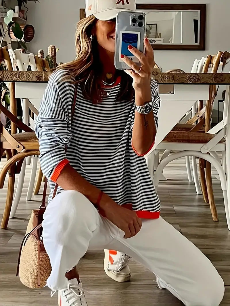 Dunne Gestreepte Trui