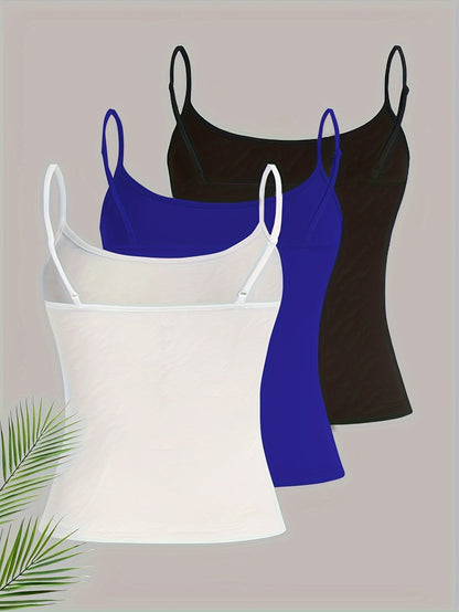 Effen 3-pack Cami Tops - Daisy