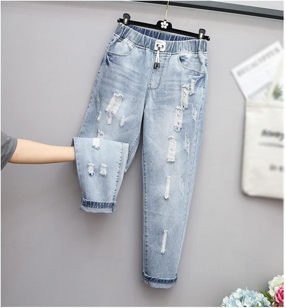 ModeParisienne® Jessy - Hoge Taille Gescheurde Jeans