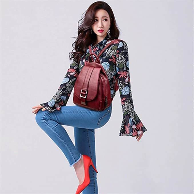 Leren rugzak voor dames | Carolyn