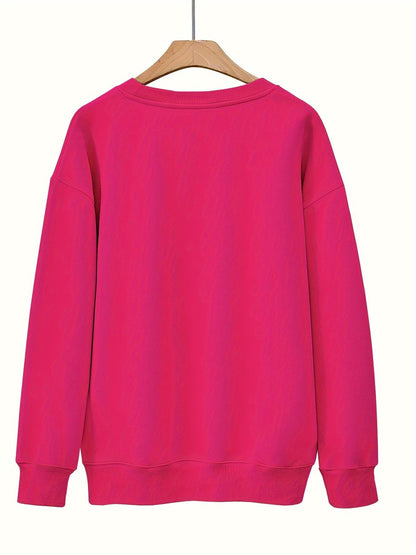 Sweatshirt met slogan en hartjesprint - Willow