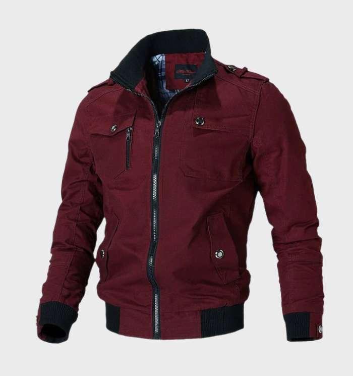 Daniel - casual bomberjack met hoge hals en ritssluiting over de hele lengte