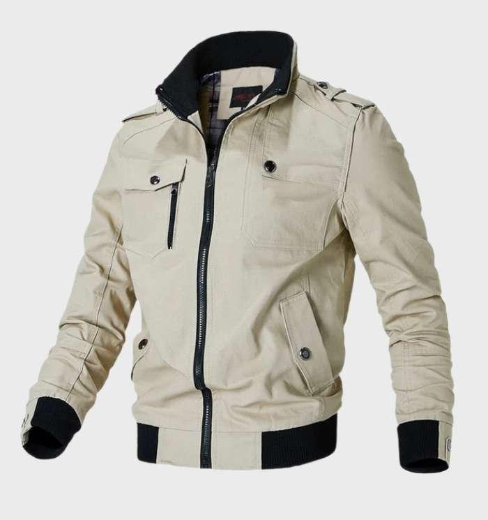 Daniel - casual bomberjack met hoge hals en ritssluiting over de hele lengte