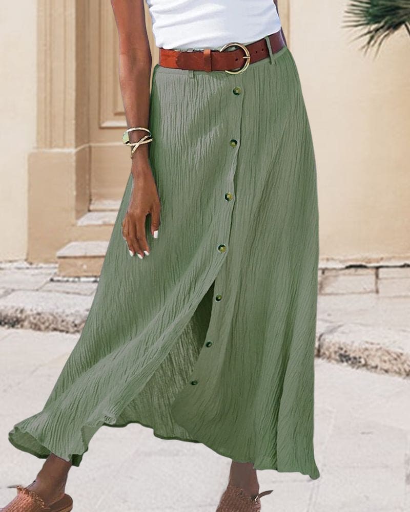 Lotte Lange rok in effen kleur