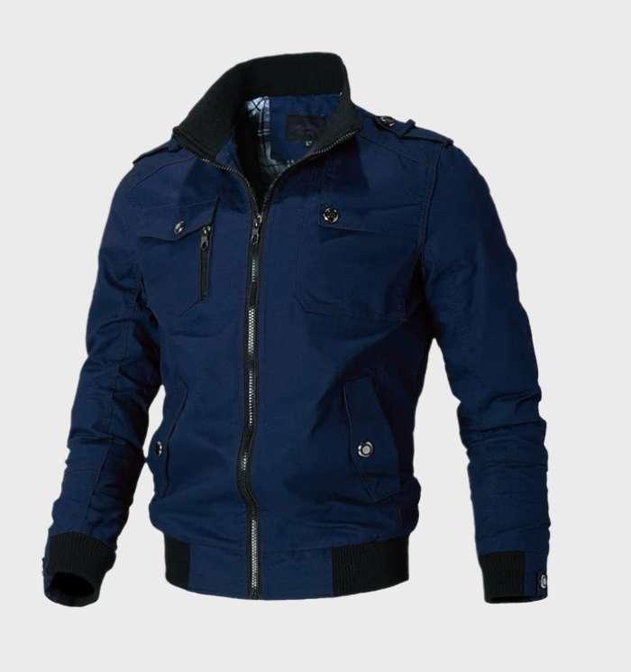 Daniel - casual bomberjack met hoge hals en ritssluiting over de hele lengte