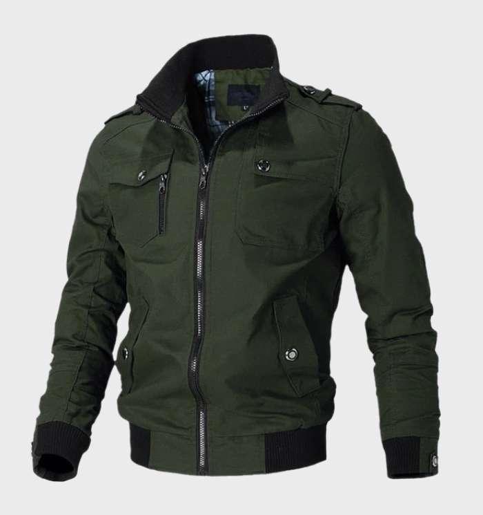 Daniel - casual bomberjack met hoge hals en ritssluiting over de hele lengte