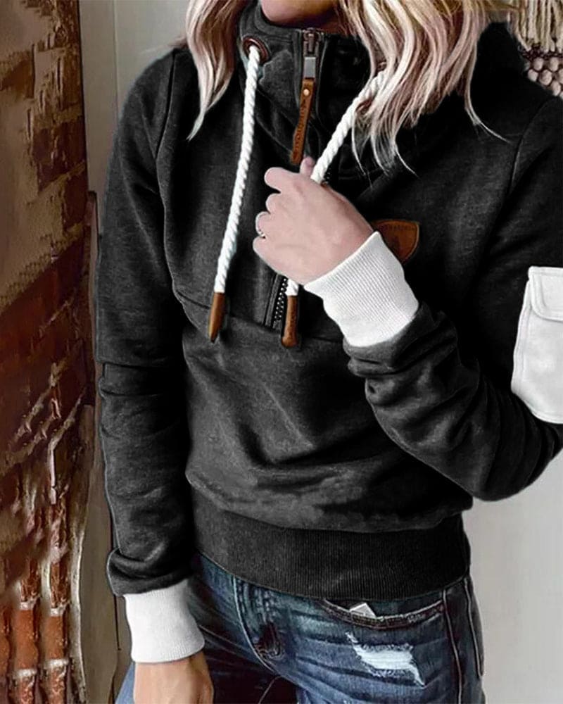 Sophie | Hoodie met halve rits