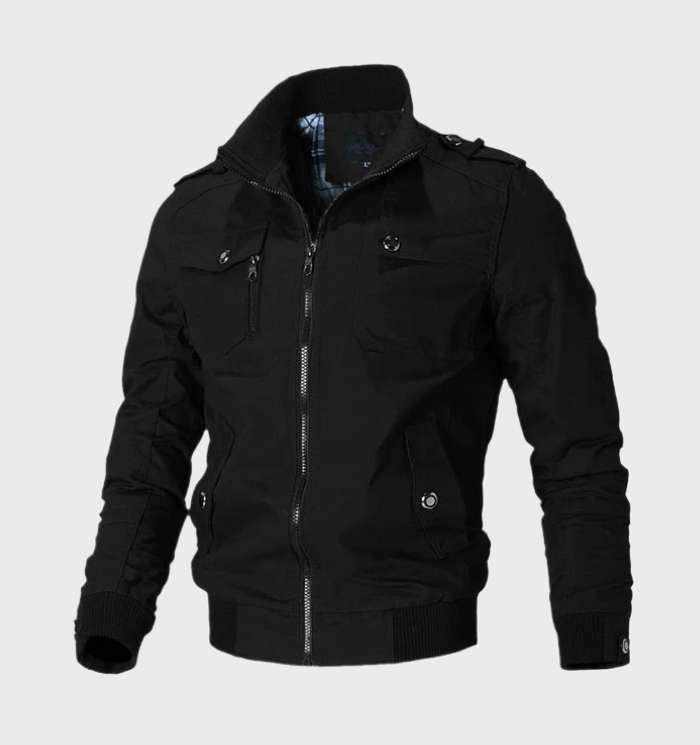 Daniel - casual bomberjack met hoge hals en ritssluiting over de hele lengte