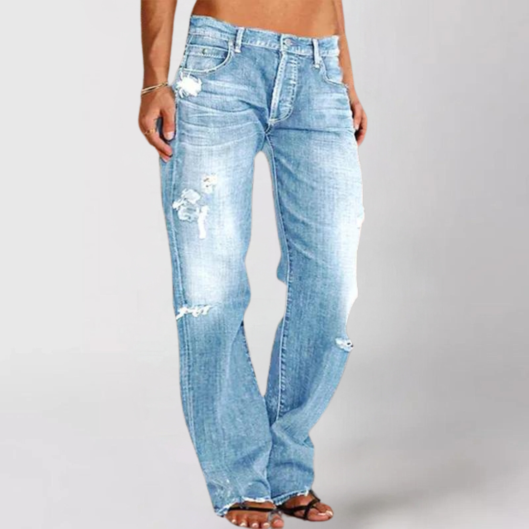 Sonya - Losse, wijde denim jeans voor dames