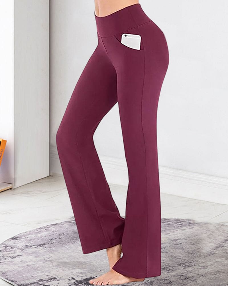 Clara - Yogabroek met uitlopende taille en een hoge taille