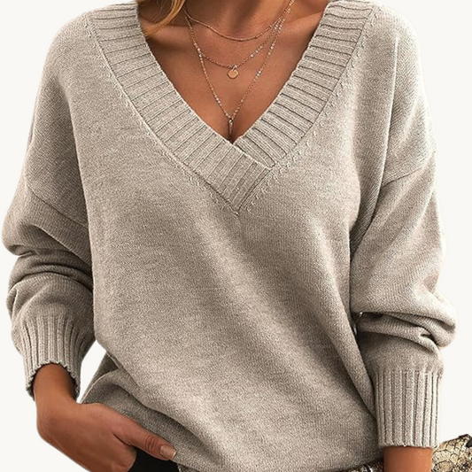Esmée | kasjmier trui met v-hals voor dames