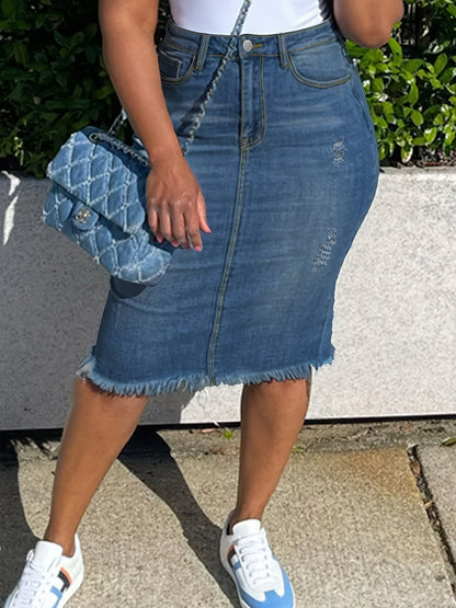 Blauwe Denim Rok - Lily