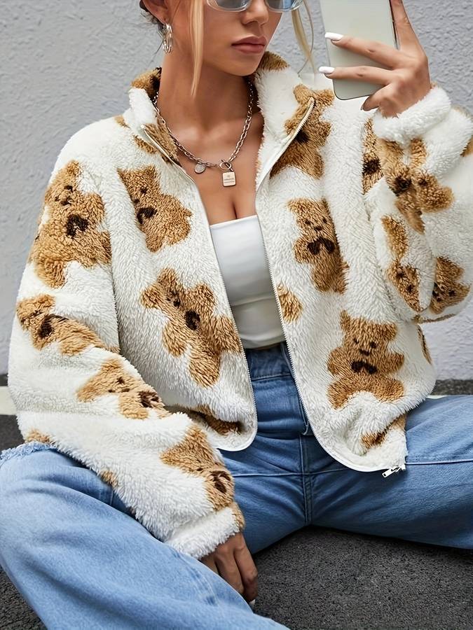 Vest met beerpatroon