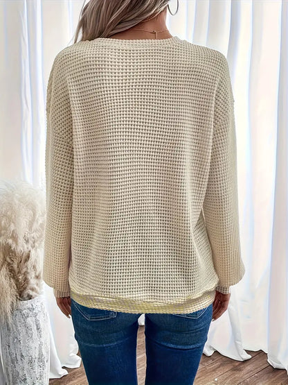 Gewafelde Trui Met Borstzakje