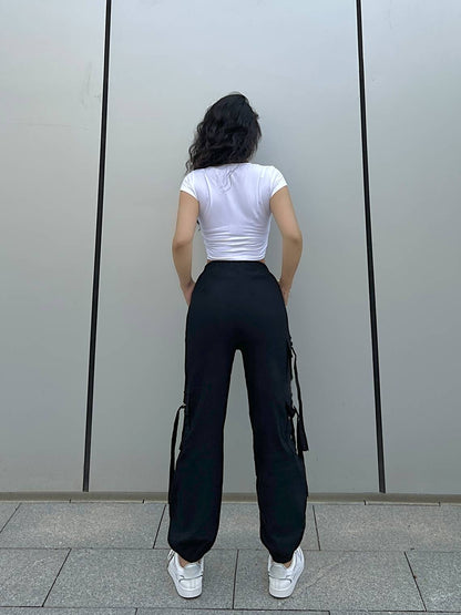 Cargo broek met industriële look