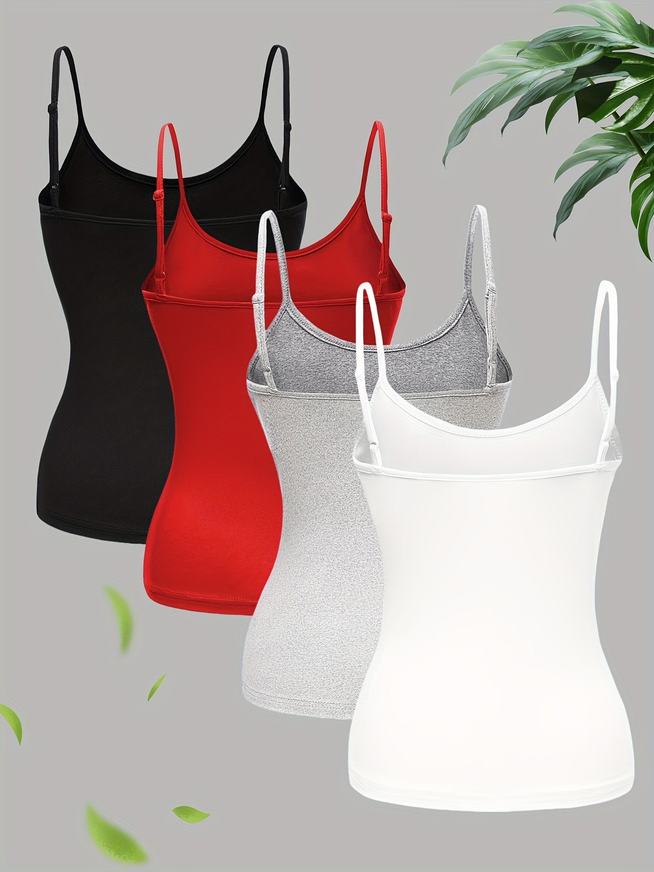 Effen 4-pack Cami Tops - Scarlett
