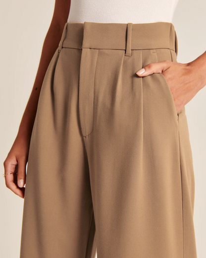 Gertha - Palazzo broek met een hoge taille en wijde pijpen