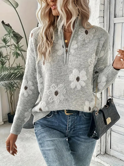 Corie - Casual trui met rits dames