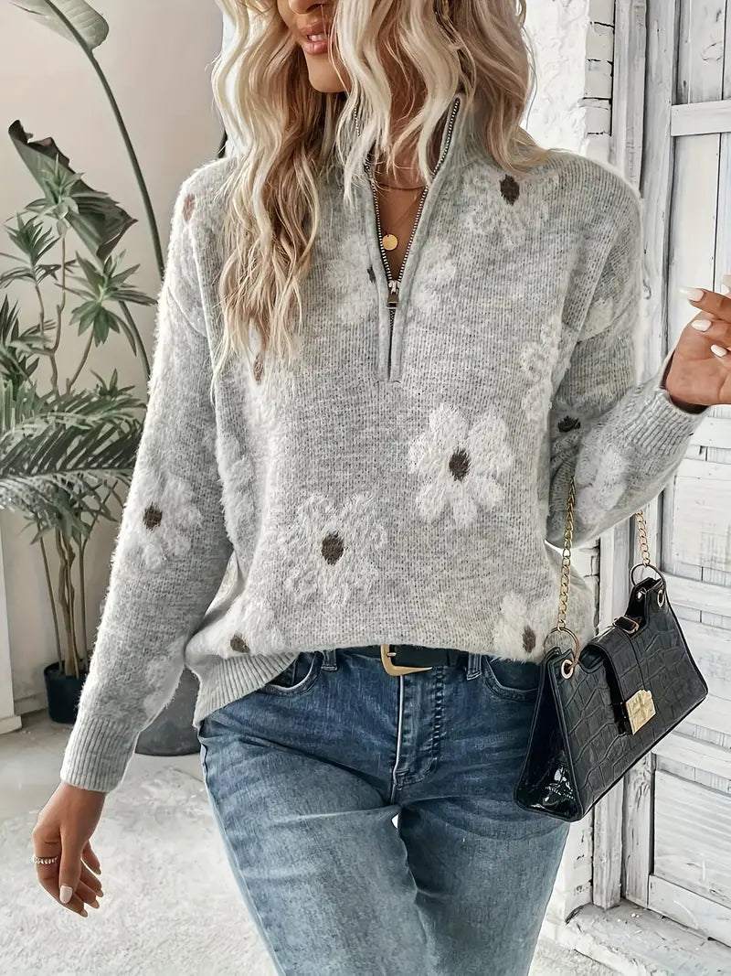 Corie - Casual trui met rits dames