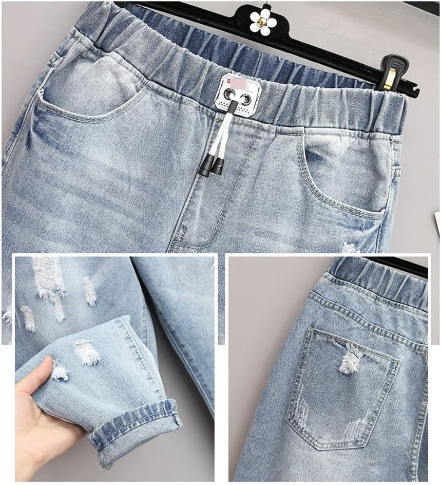 ModeParisienne® Jessy - Hoge Taille Gescheurde Jeans