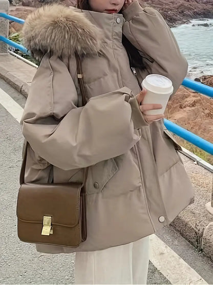 Oversized Winterjas Met Bondkraag